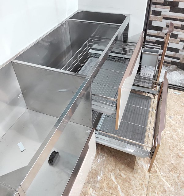 thùng tủ inox hệ liền khối
