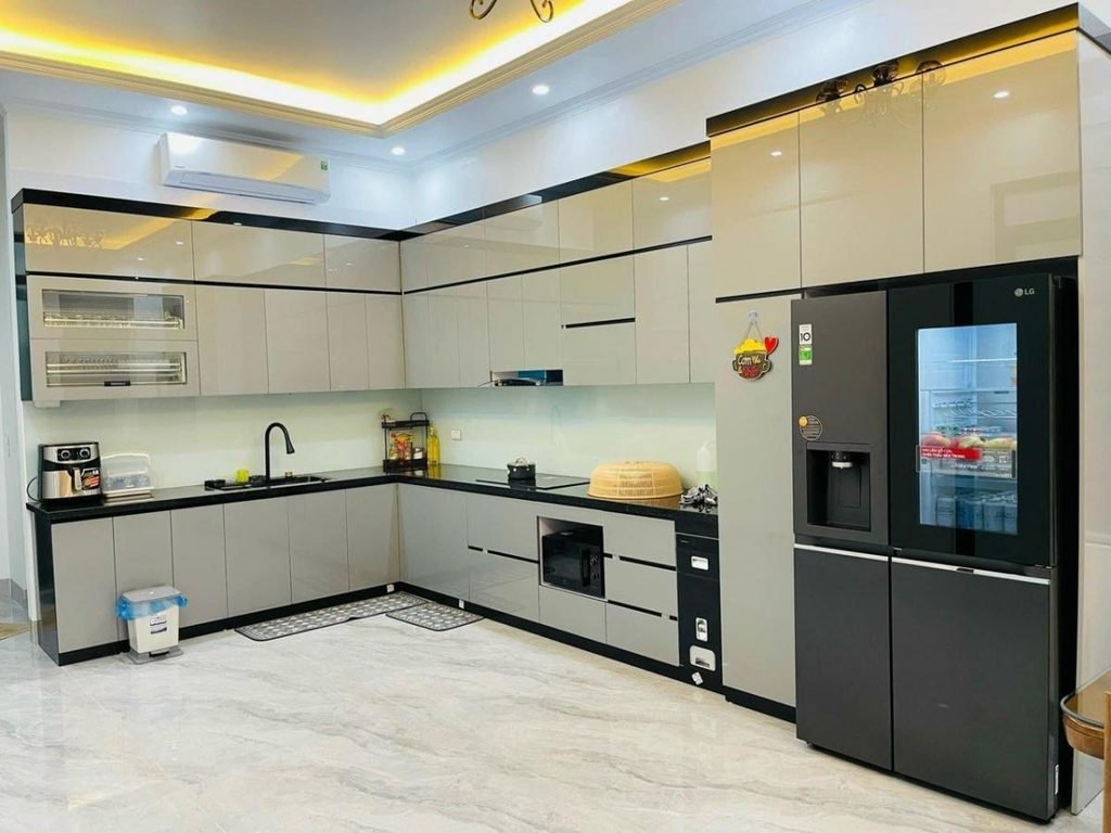 tủ bếp nhựa cánh acrylic
