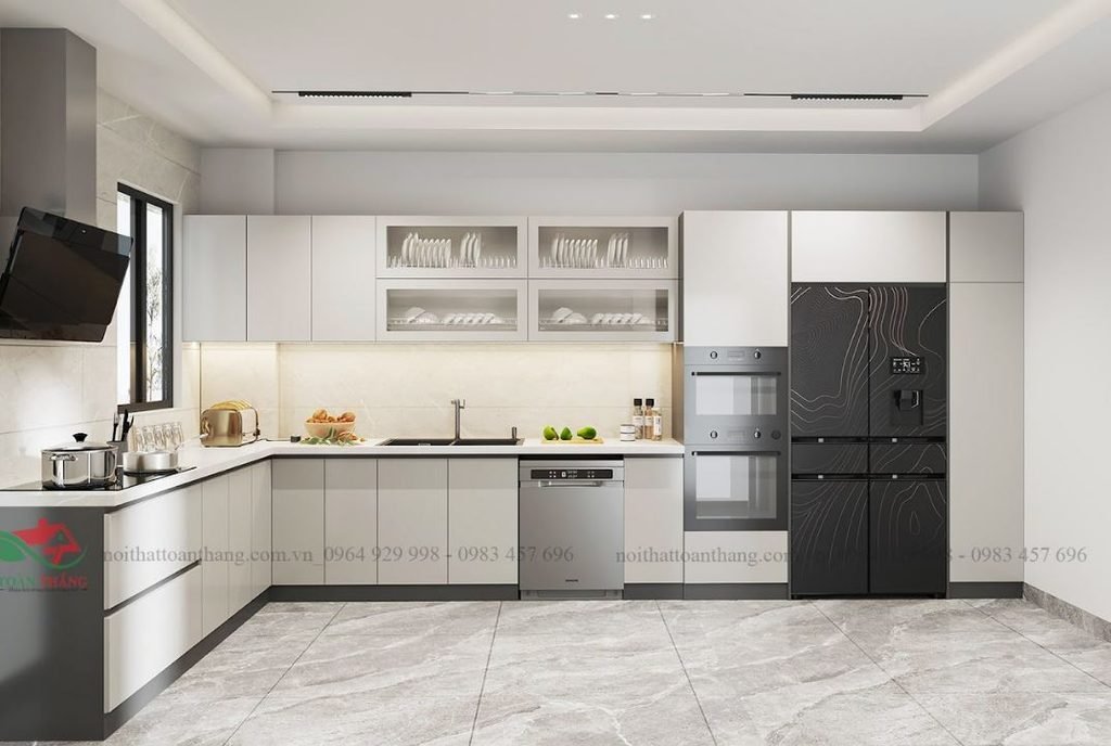 Tủ bếp nhựa cánh laminate