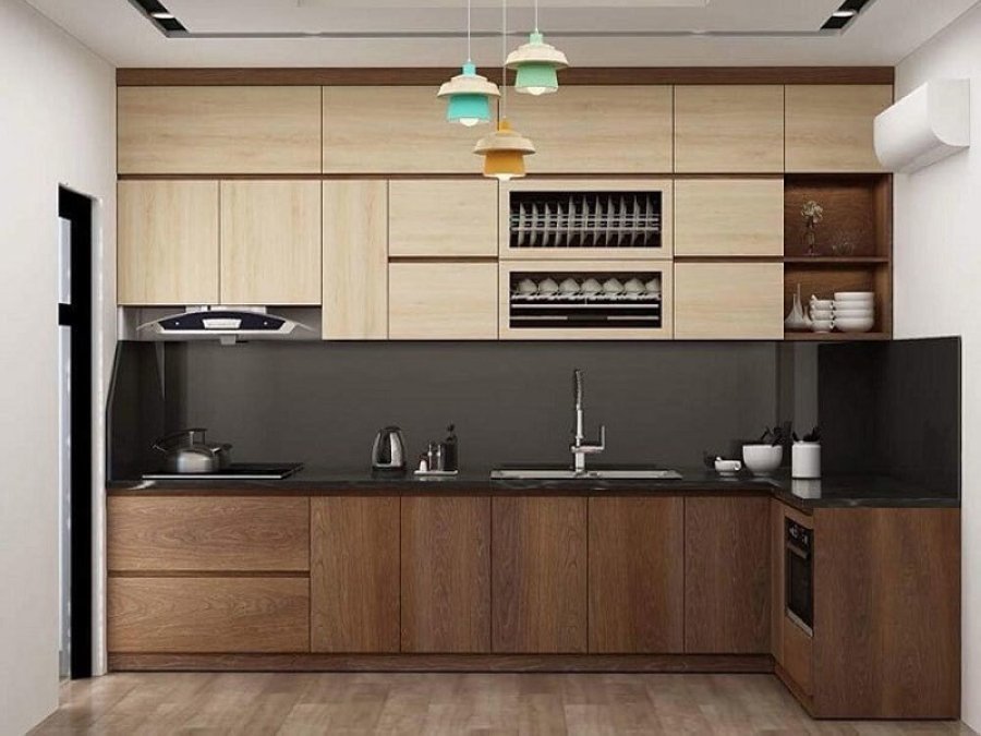 Tủ bếp nhựa picomat cánh melamine