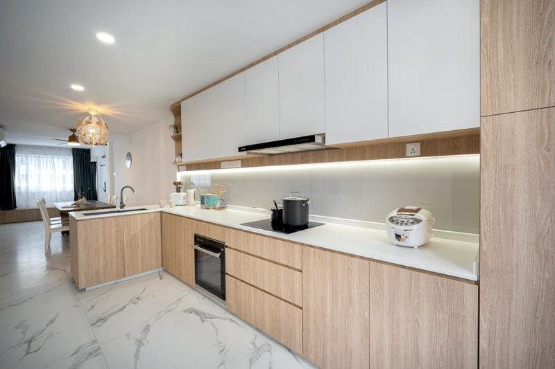 Tủ bếp nhựa picomat cánh melamine